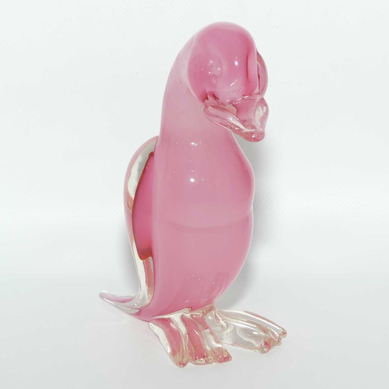 Archimede Seguso Sommerso Murano Glass Salmon Pink bird | #1