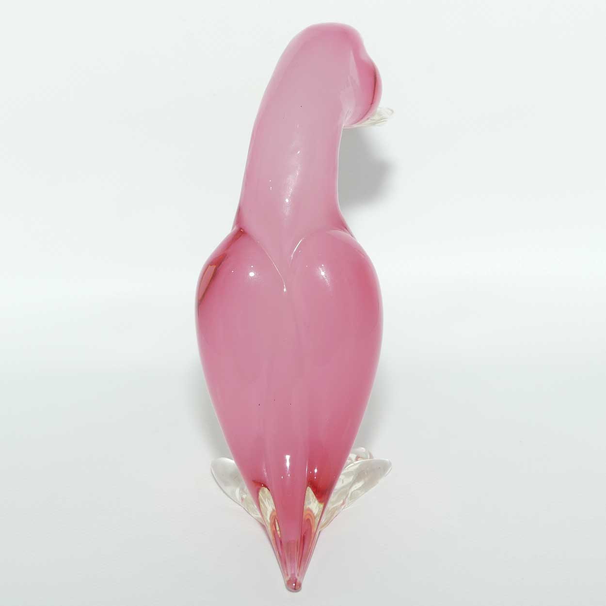 Archimede Seguso Sommerso Murano Glass Salmon Pink bird | #1