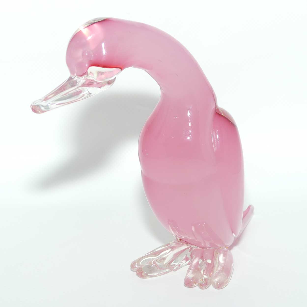 Archimede Suguso Sommerso Murano Glass Salmon Pink bird | #2