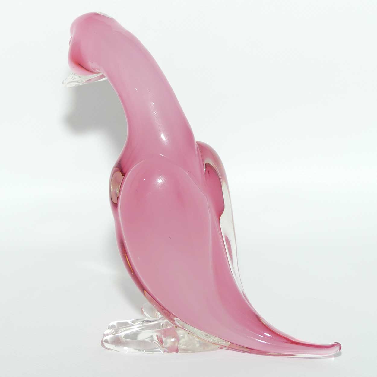 Archimede Suguso Sommerso Murano Glass Salmon Pink bird | #2