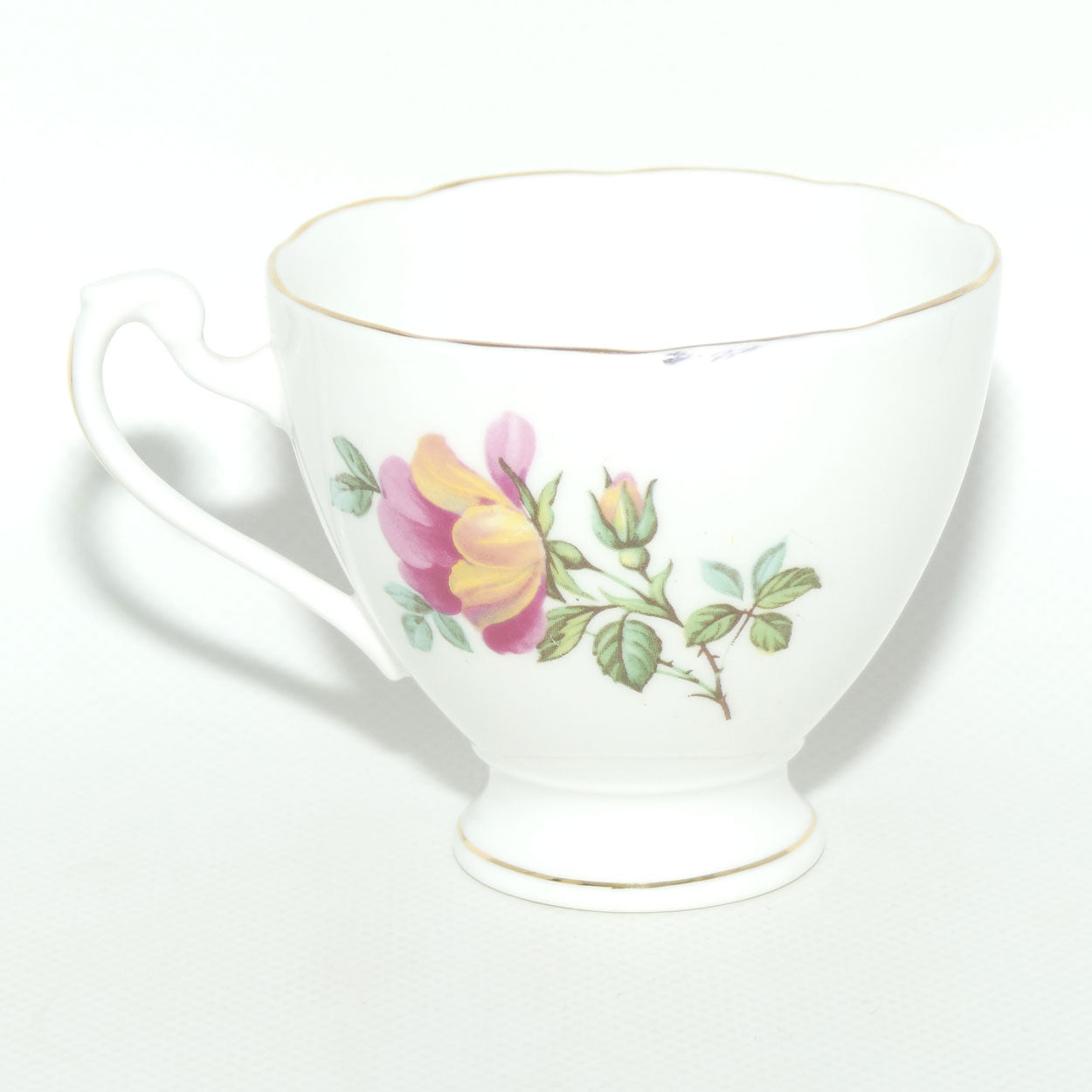 Roslyn Bone China trio | Pink and Yellow Flower