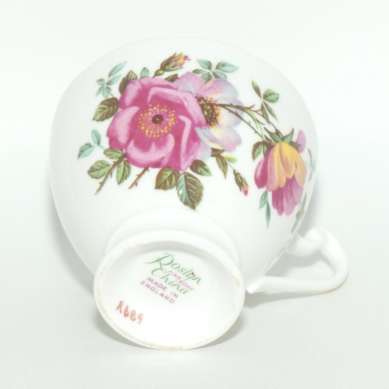 Roslyn Bone China trio | Pink and Yellow Flower