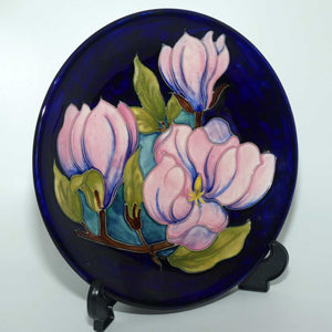 Walter Moorcroft Pink Magnolia on Blue 783/10 plate