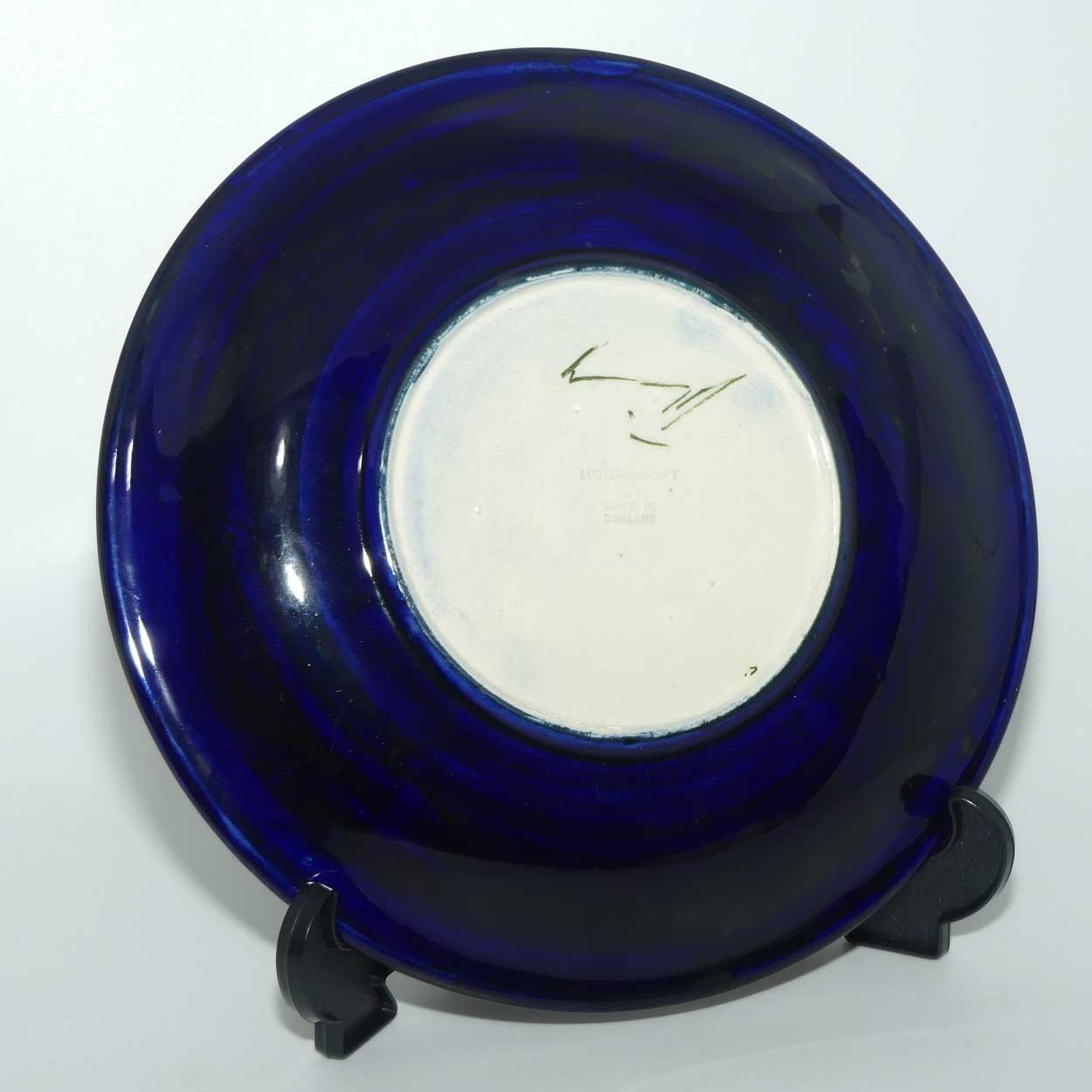 Walter Moorcroft Pink Magnolia on Blue 783/10 plate