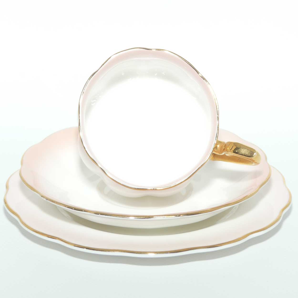 Royal Albert Bone China Rainbow series | Pale Pink trio | older Hampton shape