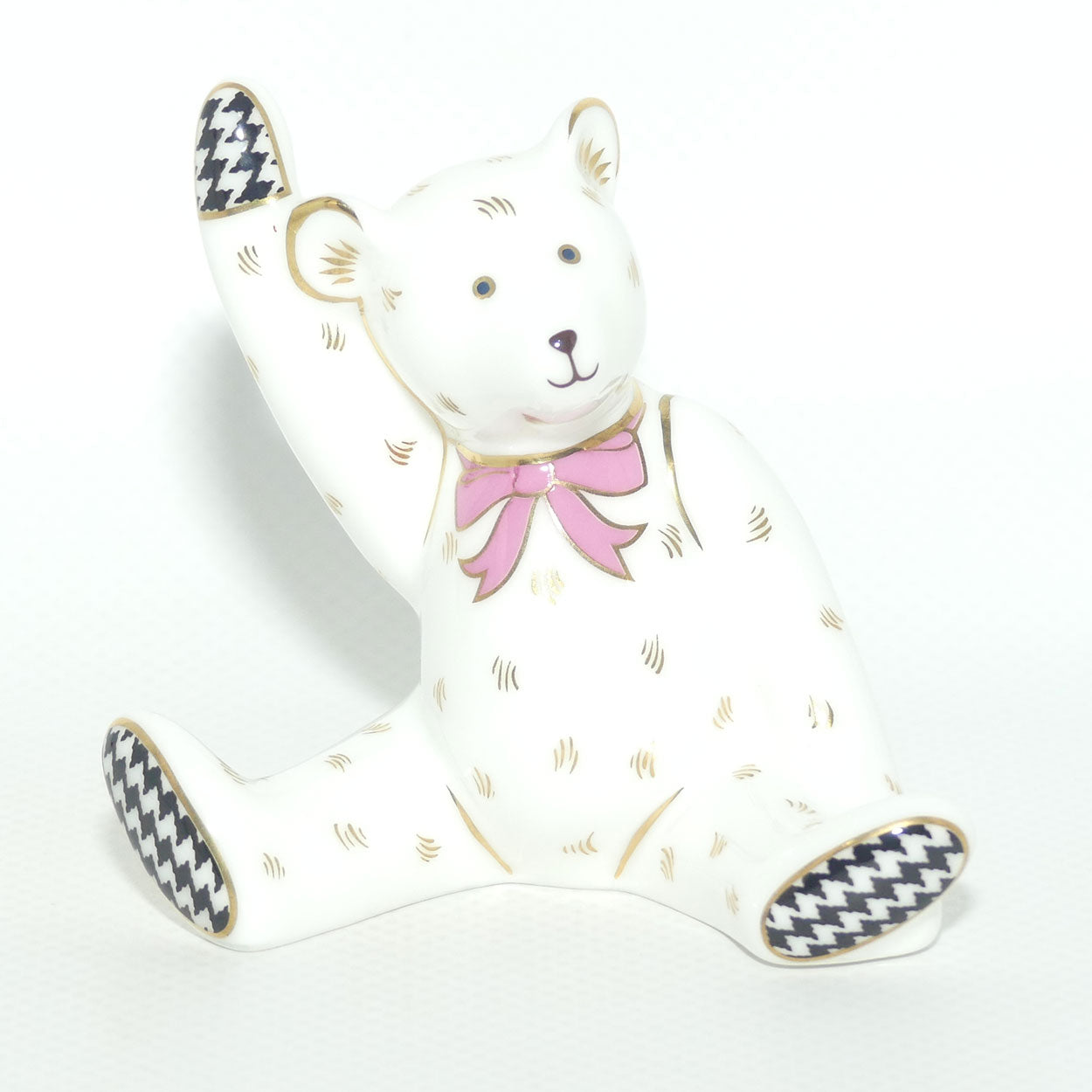 Royal Crown Derby paperweight | David Jones Pink Ribbon Bear | Ltd Ed | boxed