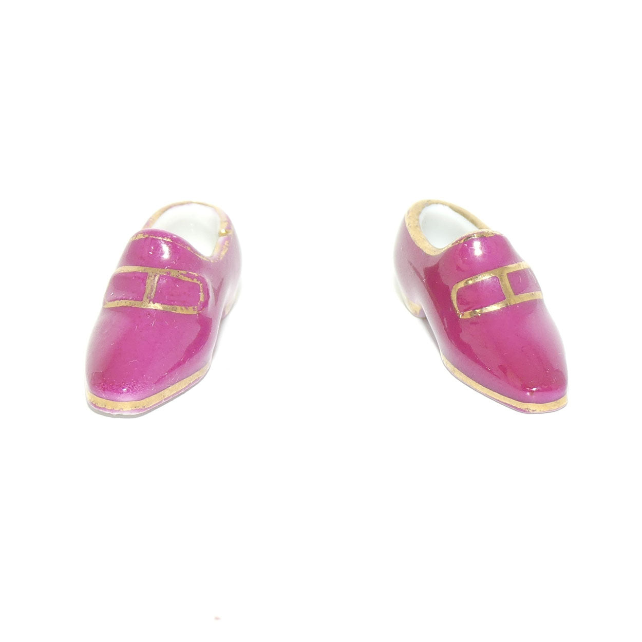 Pair of Limoges France miniature slippers