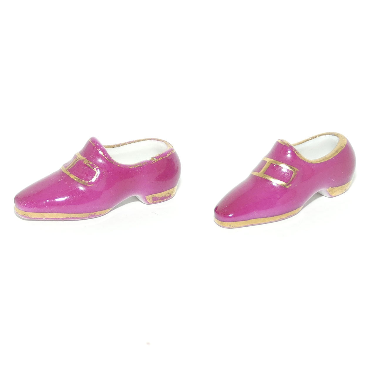 Pair of Limoges France miniature slippers