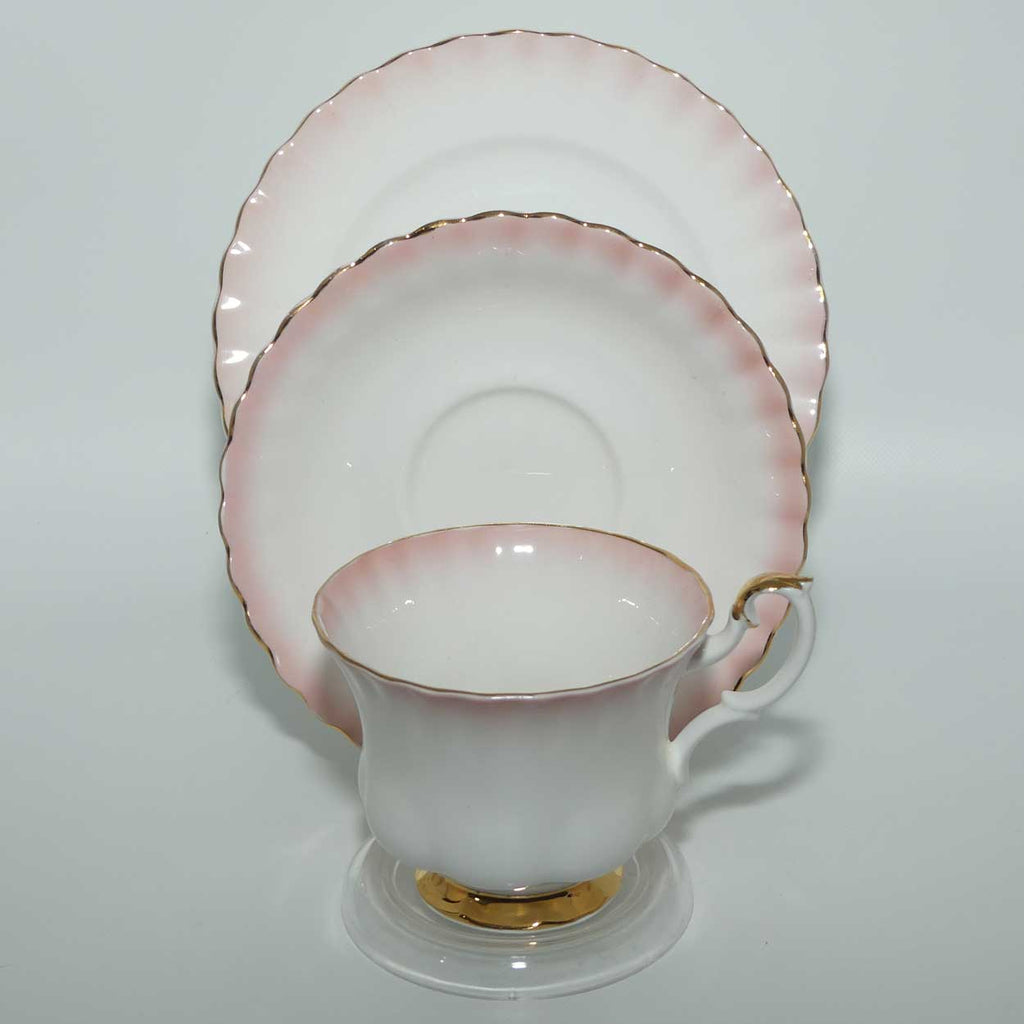 Royal Albert Bone China Rainbow series trio | Pink | Montrose shape