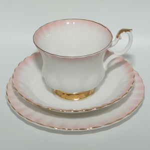 Royal Albert Bone China Rainbow series trio | Pink | Montrose shape