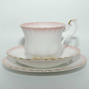 Royal Albert Bone China Rainbow series trio | Pink | Montrose shape