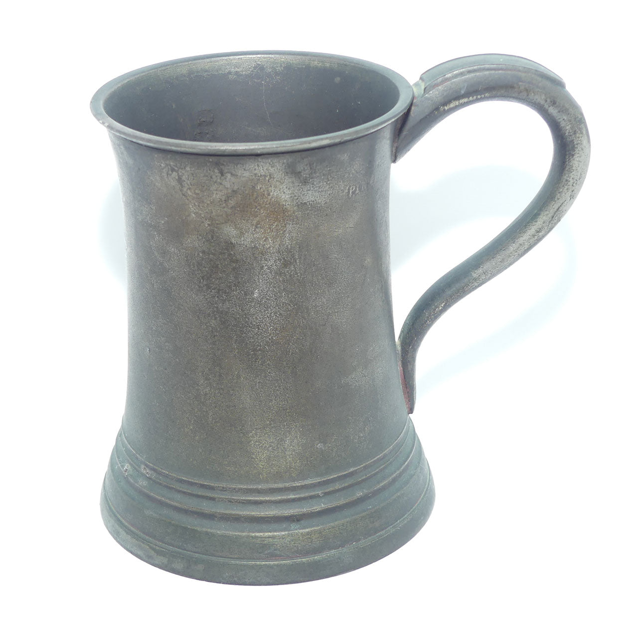 early 19th Century Pewter PINT tankard | marked with London and Crown