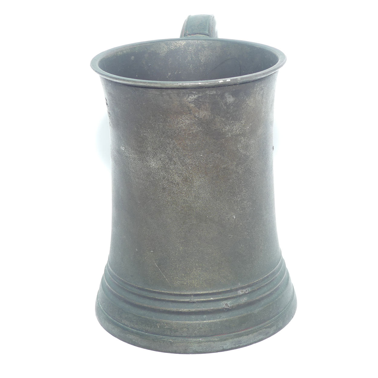 early 19th Century Pewter PINT tankard | marked with London and Crown