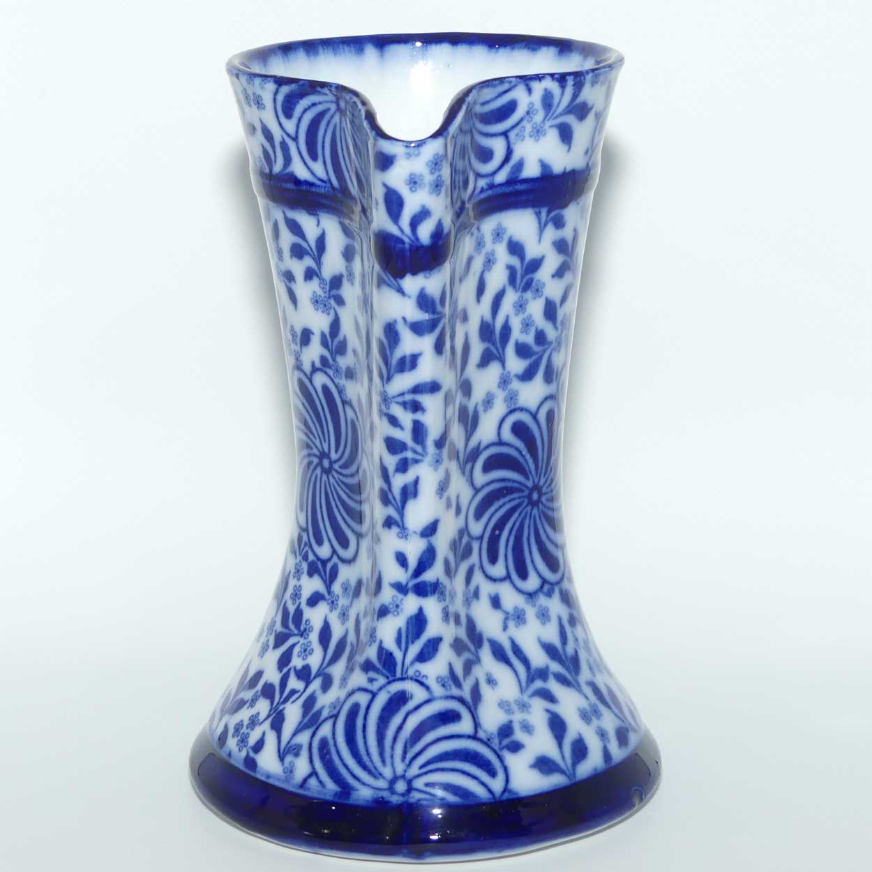 Doulton Burslem Flow Blue Pinwheel Tudor shape jug