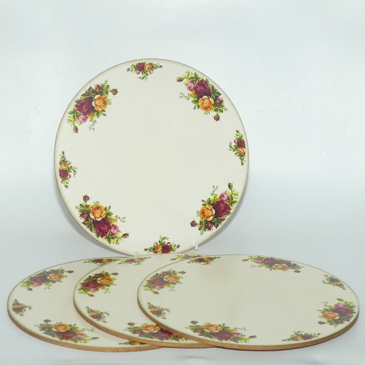 Royal Albert England Old Country Roses Set of 4 Place Mats | Corked Back