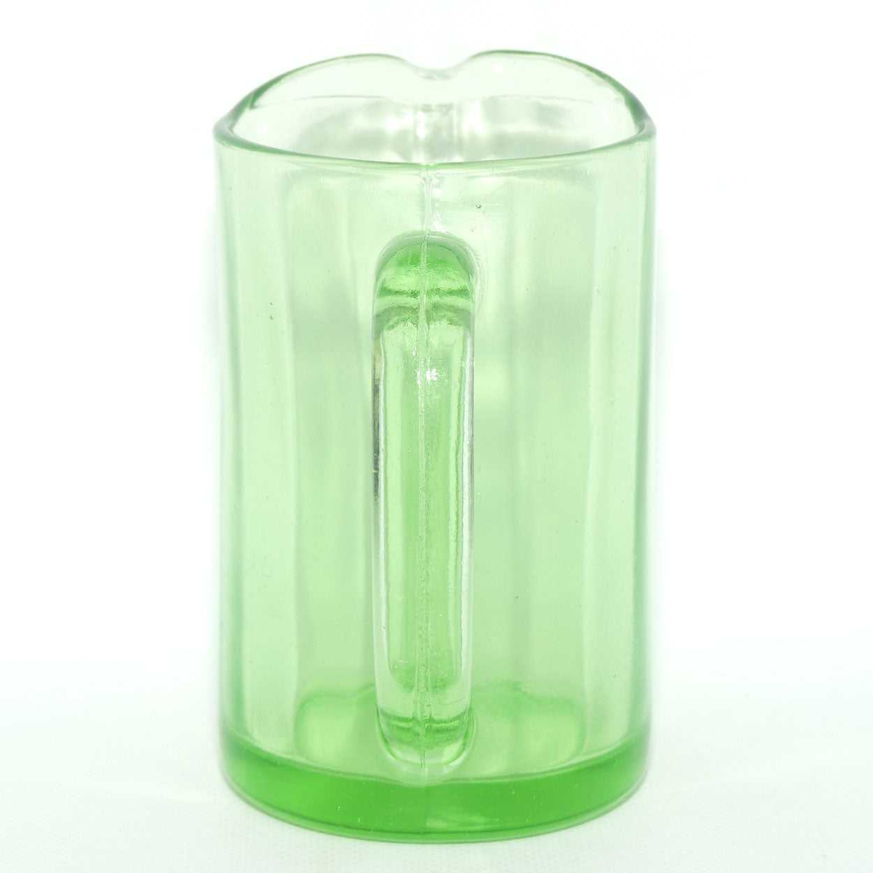 Green Depression Glass Plain water jug | 14.5cms | #1