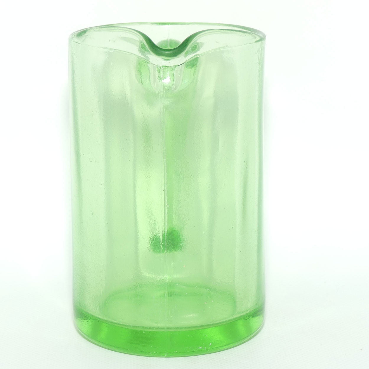 Green Depression Glass Plain water jug | 14.5cms | #1