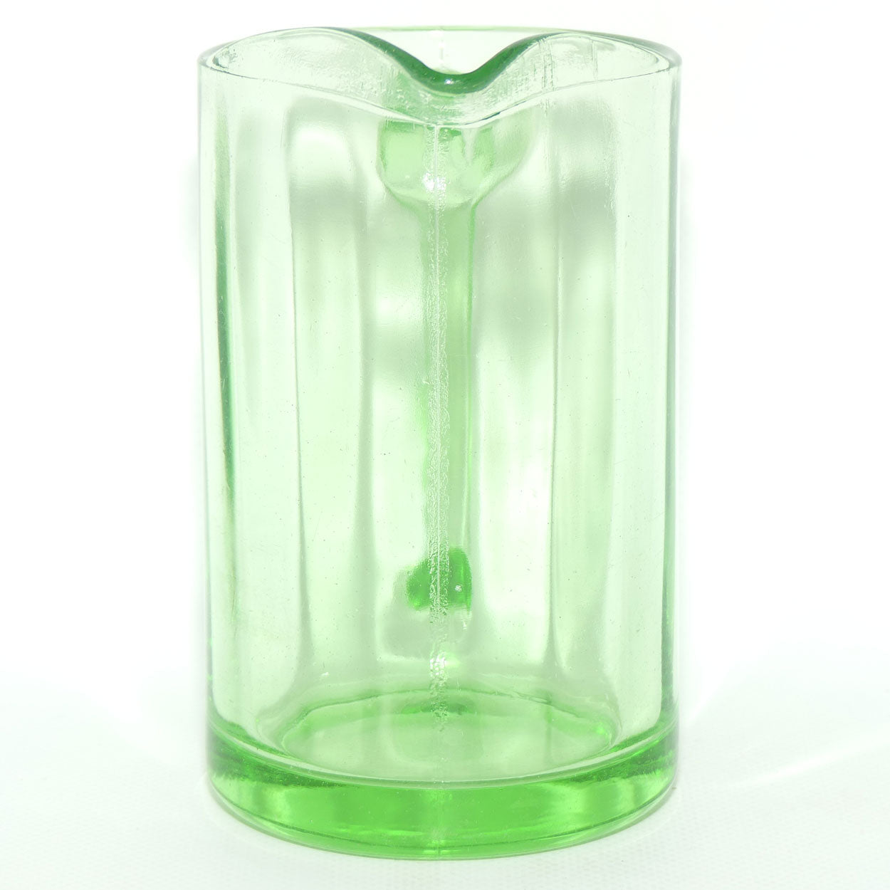 Green Depression Glass Plain water jug | 14.5cms | #2