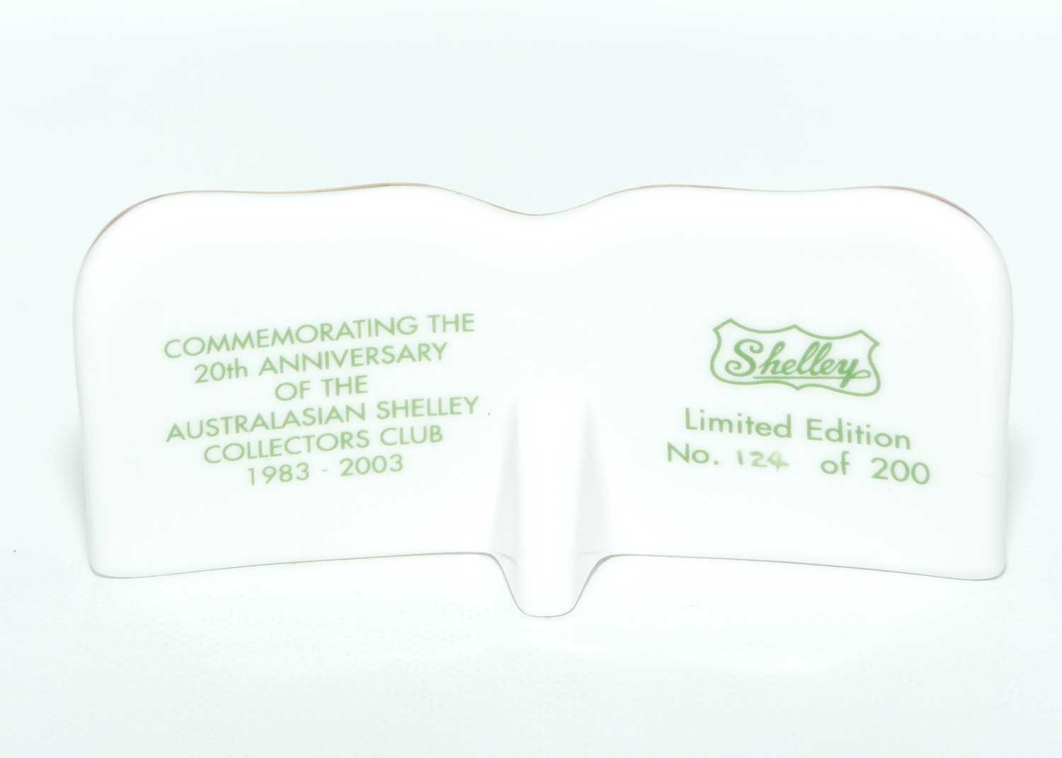 Shelley English Fine Bone China rectangular collectors display plaque | Ltd Ed 124/200