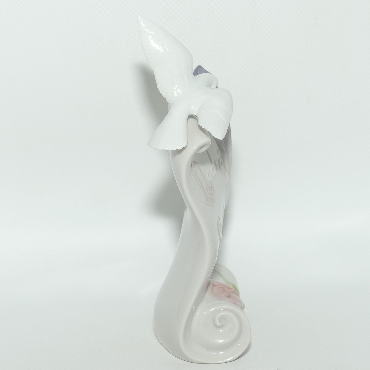 Lladro Society Dove and Pink Rose display plaque | #1