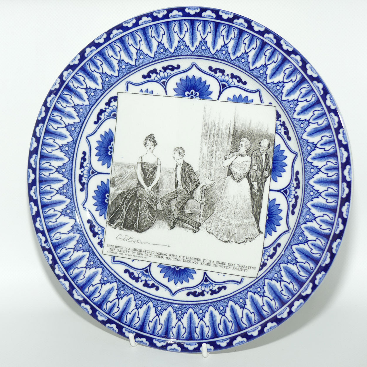 Royal Doulton CD Gibson | Gibson Girls Plate | #10: Mrs Diggs is alarmed...