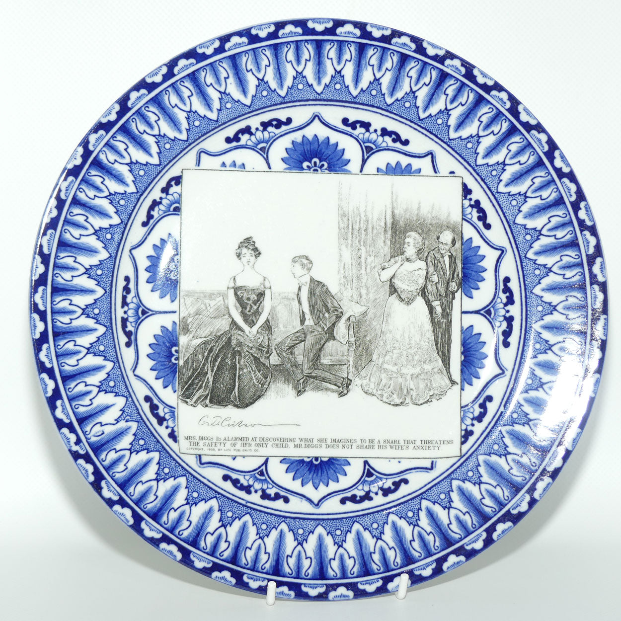 Royal Doulton CD Gibson | Gibson Girls Plate | #10: Mrs Diggs is alarmed...