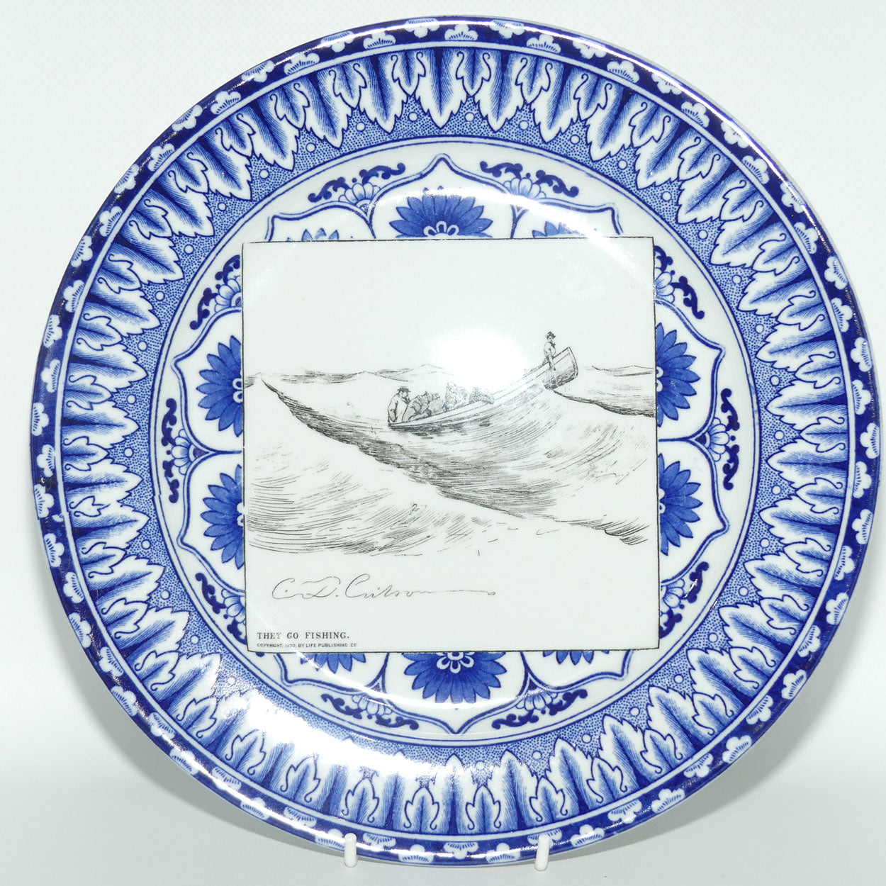 Royal Doulton CD Gibson | Gibson Girls Plate | #15: They go fishing