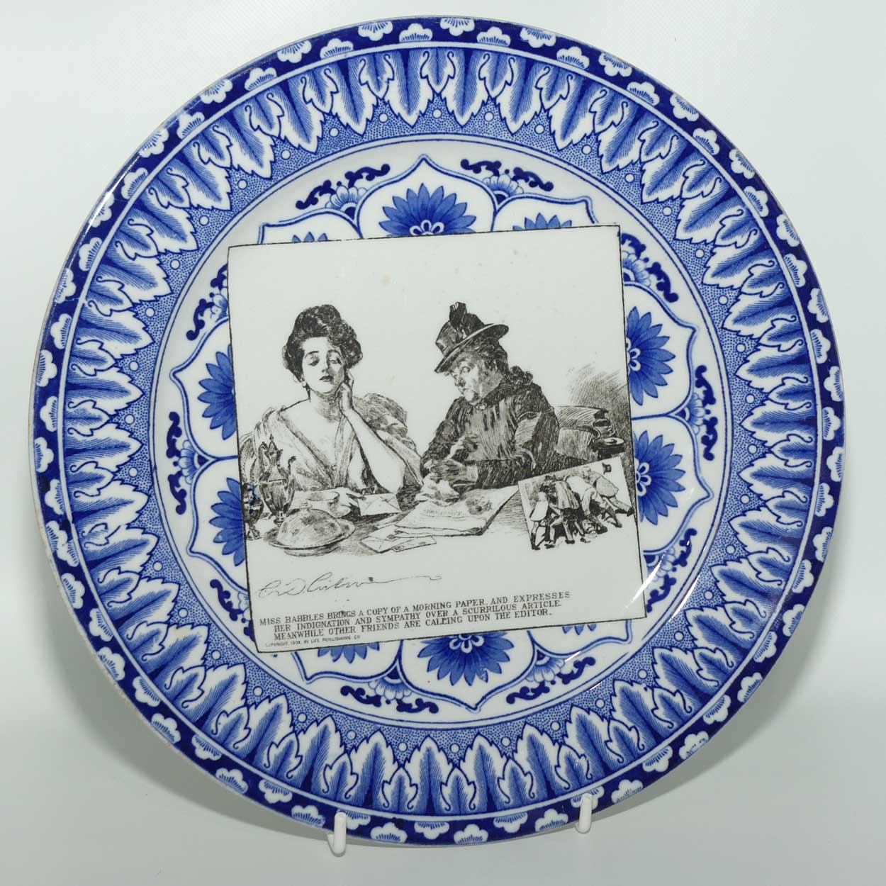 Royal Doulton CD Gibson Girls Plate | #20: Miss Babbles brings a copy...