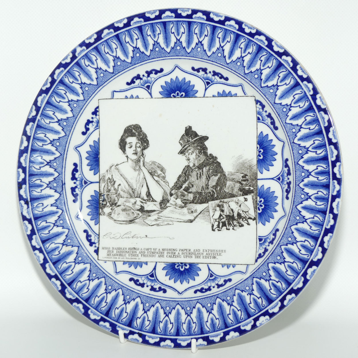 Royal Doulton CD Gibson | Gibson Girls Plate | #20: Miss Babbles brings a copy... | #1