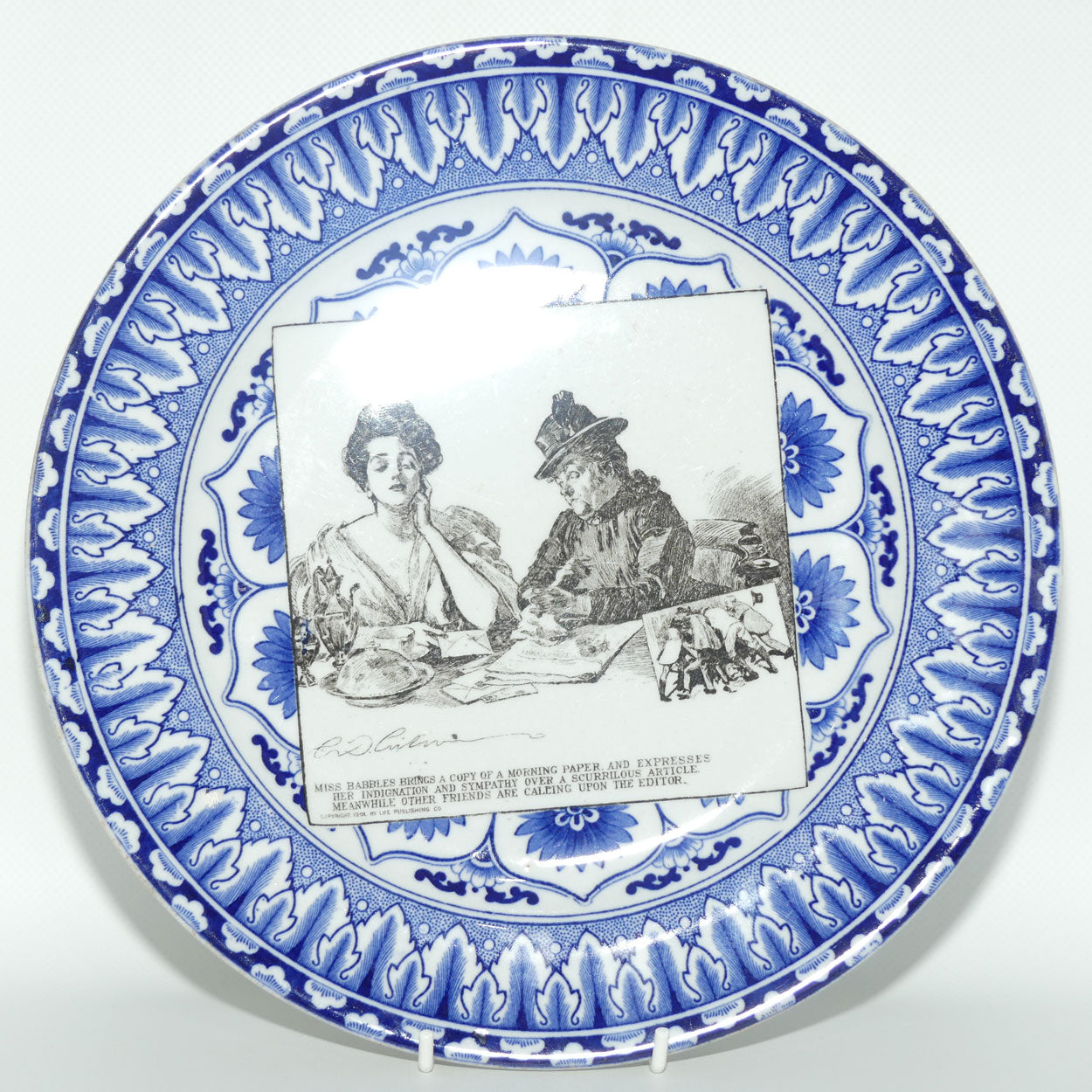 Royal Doulton CD Gibson | Gibson Girls Plate | #20: Miss Babbles brings a copy... | #1