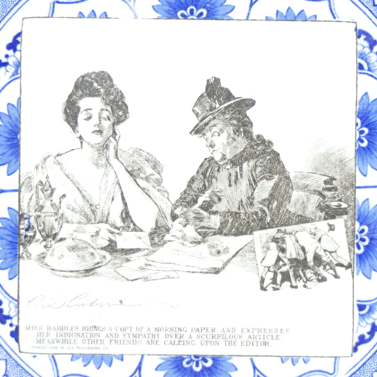 Royal Doulton CD Gibson | Gibson Girls Plate | #20: Miss Babbles brings a copy... | #1