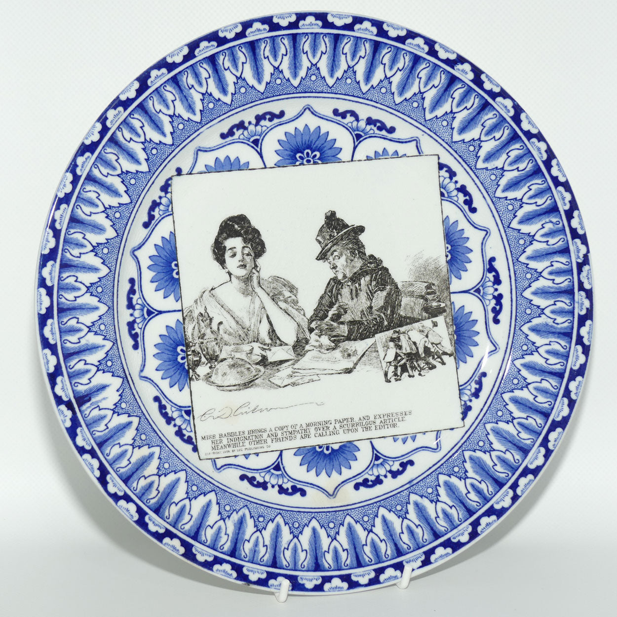 Royal Doulton CD Gibson | Gibson Girls Plate | #20: Miss Babbles brings a copy... | #2