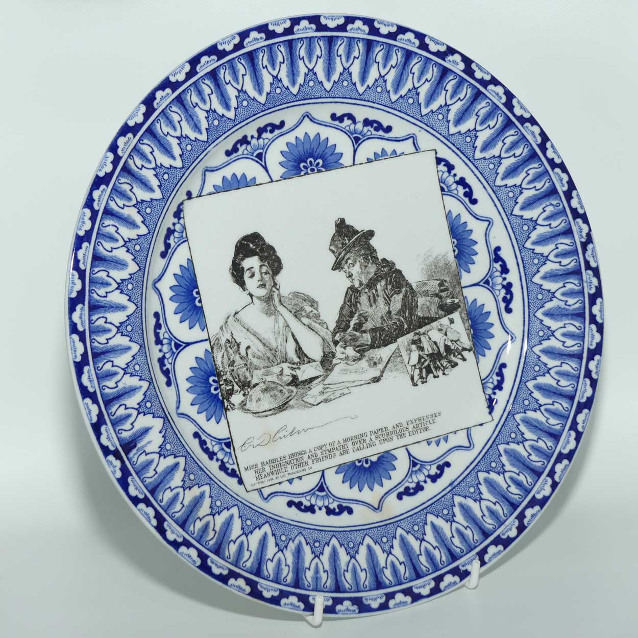 Royal Doulton CD Gibson Girls Plate | #20: Miss Babbles brings a copy... | #2