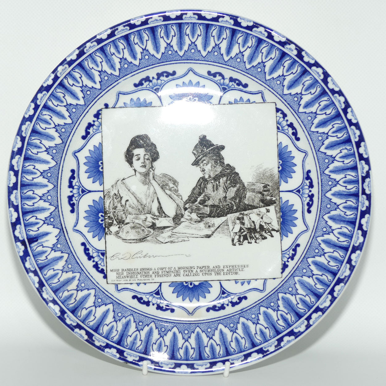 Royal Doulton CD Gibson | Gibson Girls Plate | #20: Miss Babbles brings a copy... | #2