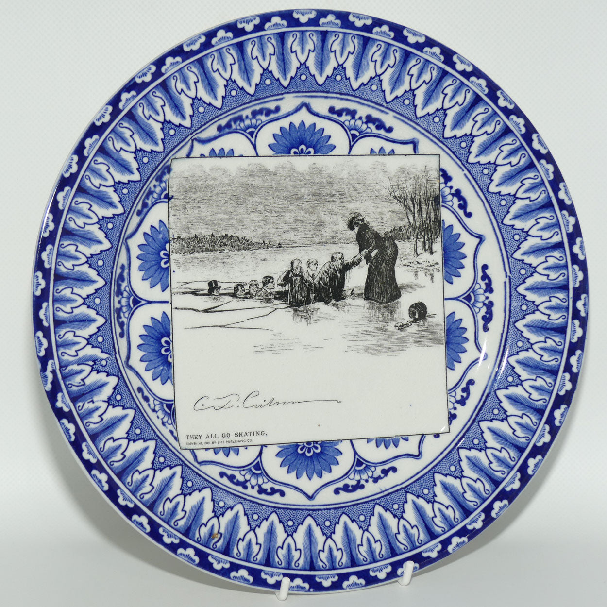 Royal Doulton CD Gibson | Gibson Girls Plate | #21: They all go skating