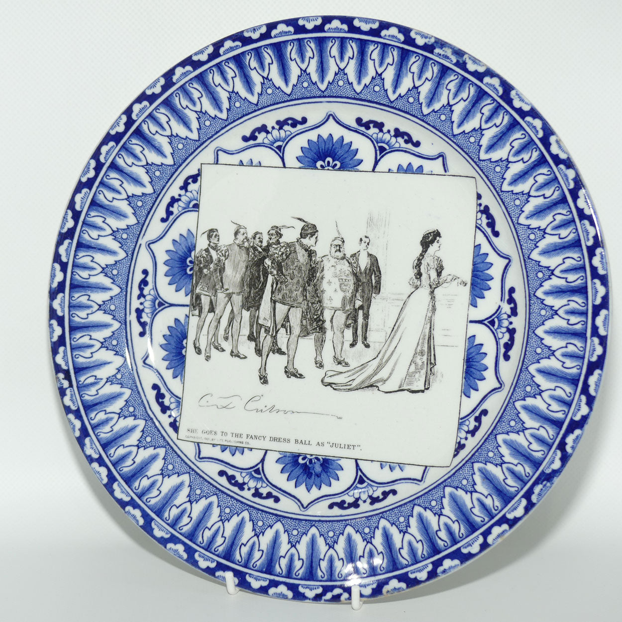 Royal Doulton CD Gibson | Gibson Girls Plate | #22: She goes to the fancy...