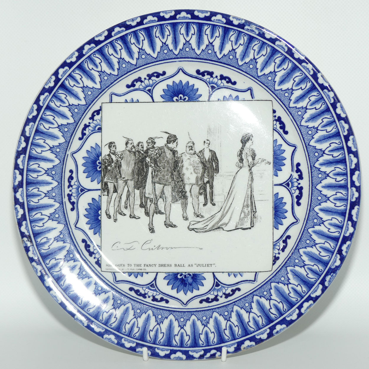 Royal Doulton CD Gibson | Gibson Girls Plate | #22: She goes to the fancy...