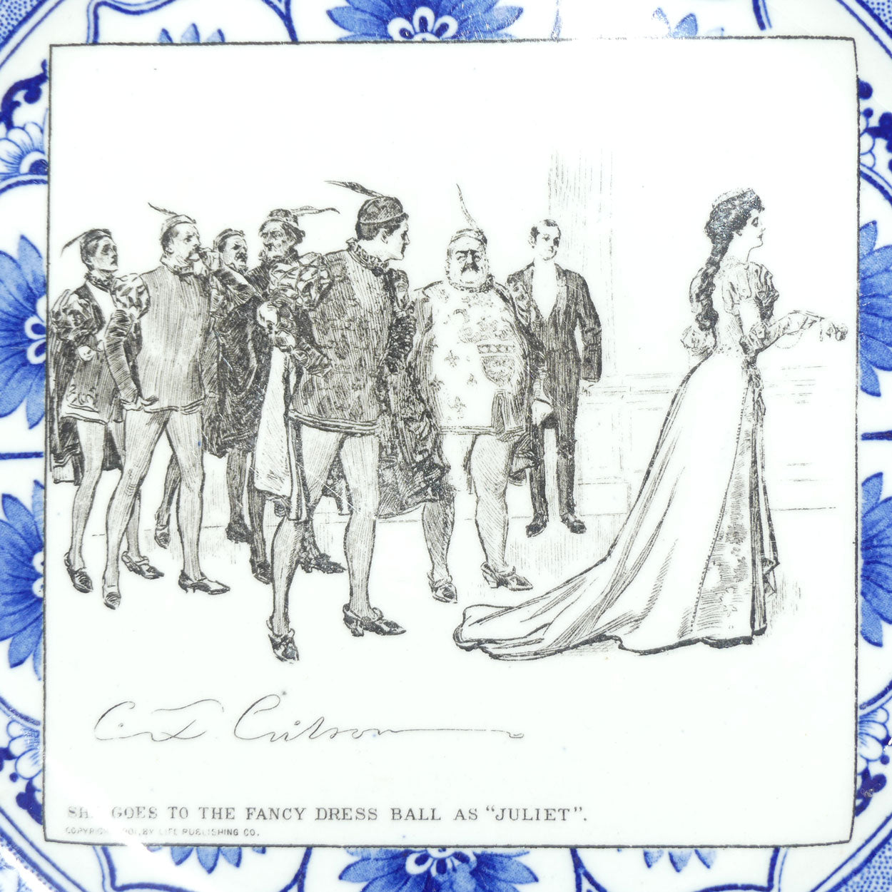 Royal Doulton CD Gibson | Gibson Girls Plate | #22: She goes to the fancy...