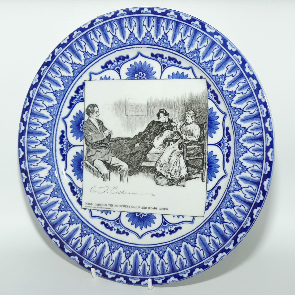 Royal Doulton CD Gibson | Gibson Girls Plate | #04: Miss Babbles, the Authoress...