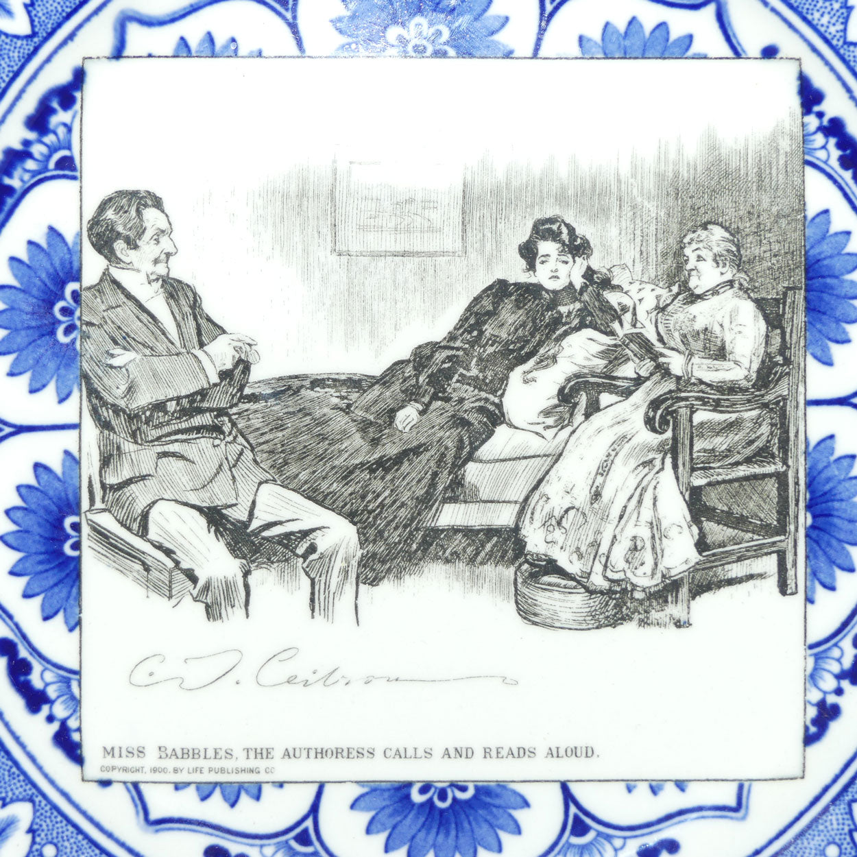 Royal Doulton CD Gibson | Gibson Girls Plate | #04: Miss Babbles, the Authoress...