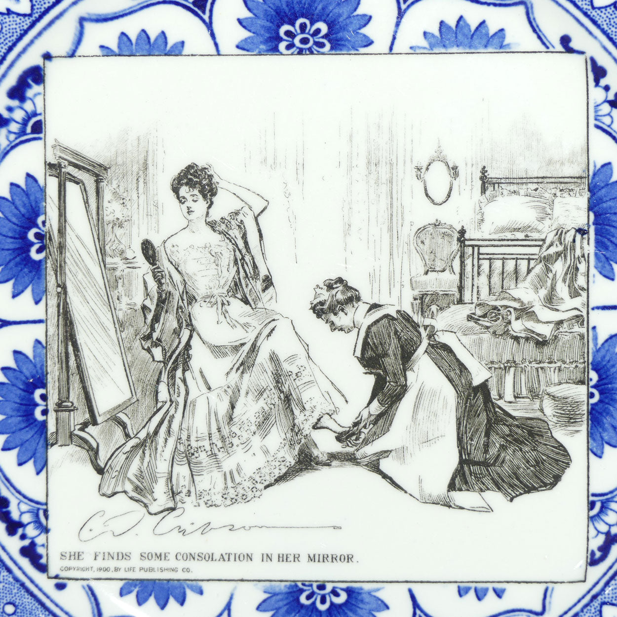 Royal Doulton CD Gibson | Gibson Girls Plate | #05: She finds some consolation...