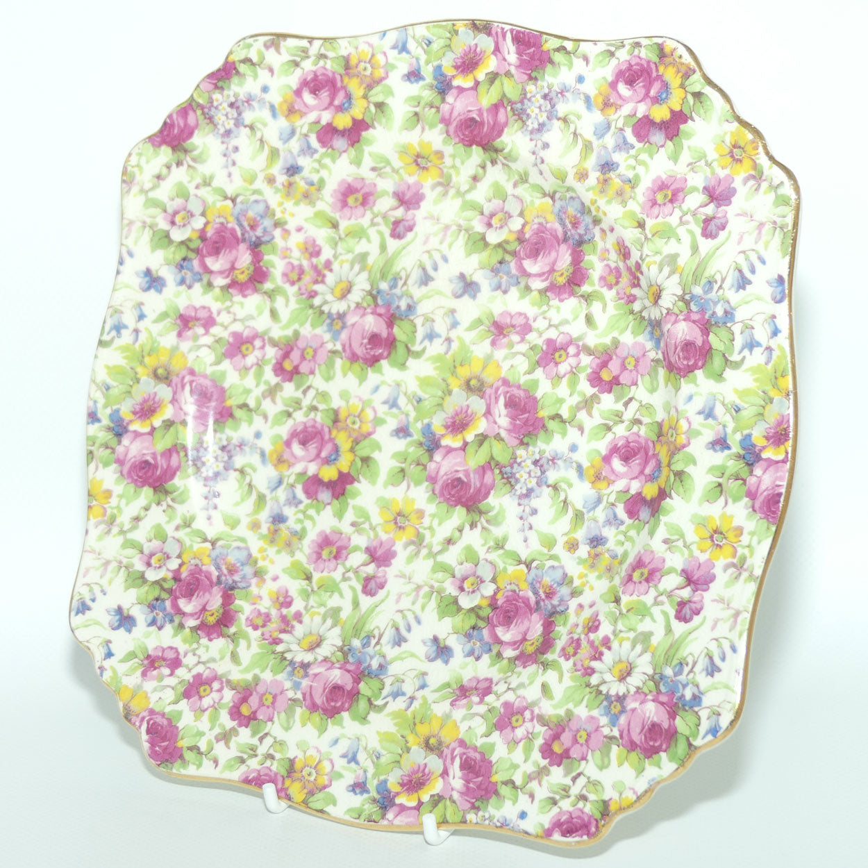 Royal Winton Summertime Chintz square plate | 22cms square