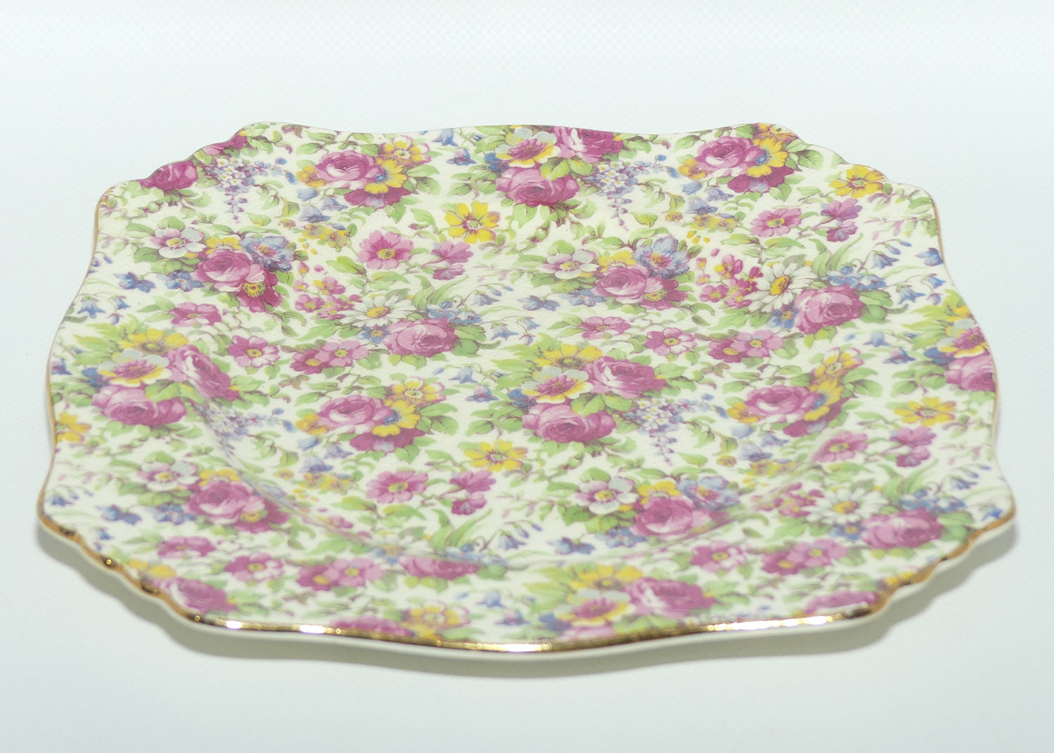 Royal Winton Summertime Chintz square plate | 22cms square
