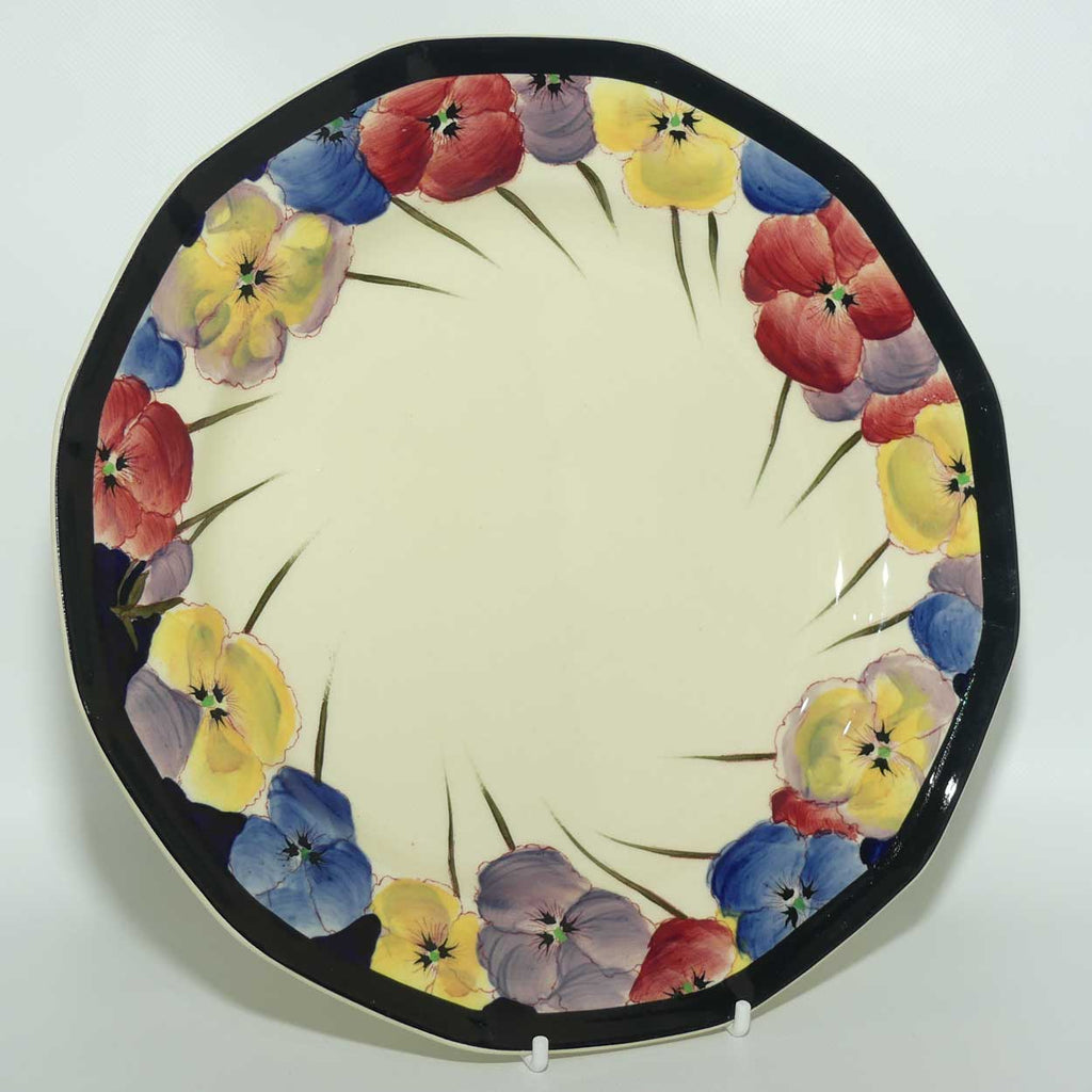 Royal Doulton Pansy with Black Border D4049 | plate | 24cm 