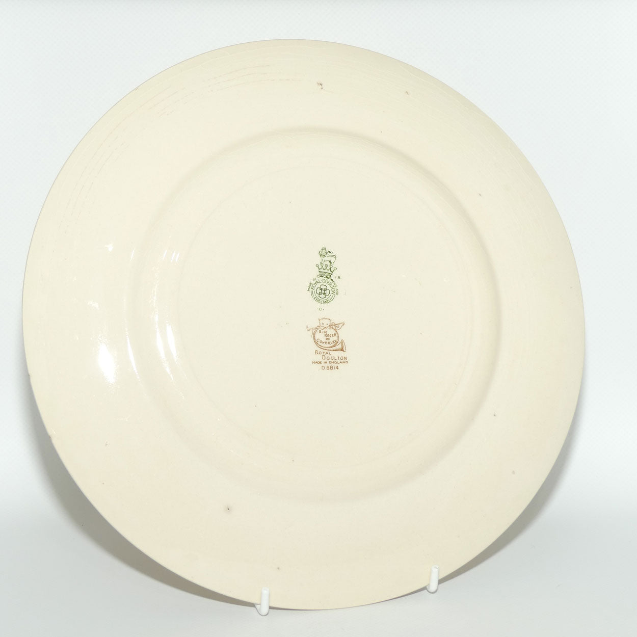 Royal Doulton Sir Roger De Coverley plate D5814 | Tom Touchy receiving Visitors