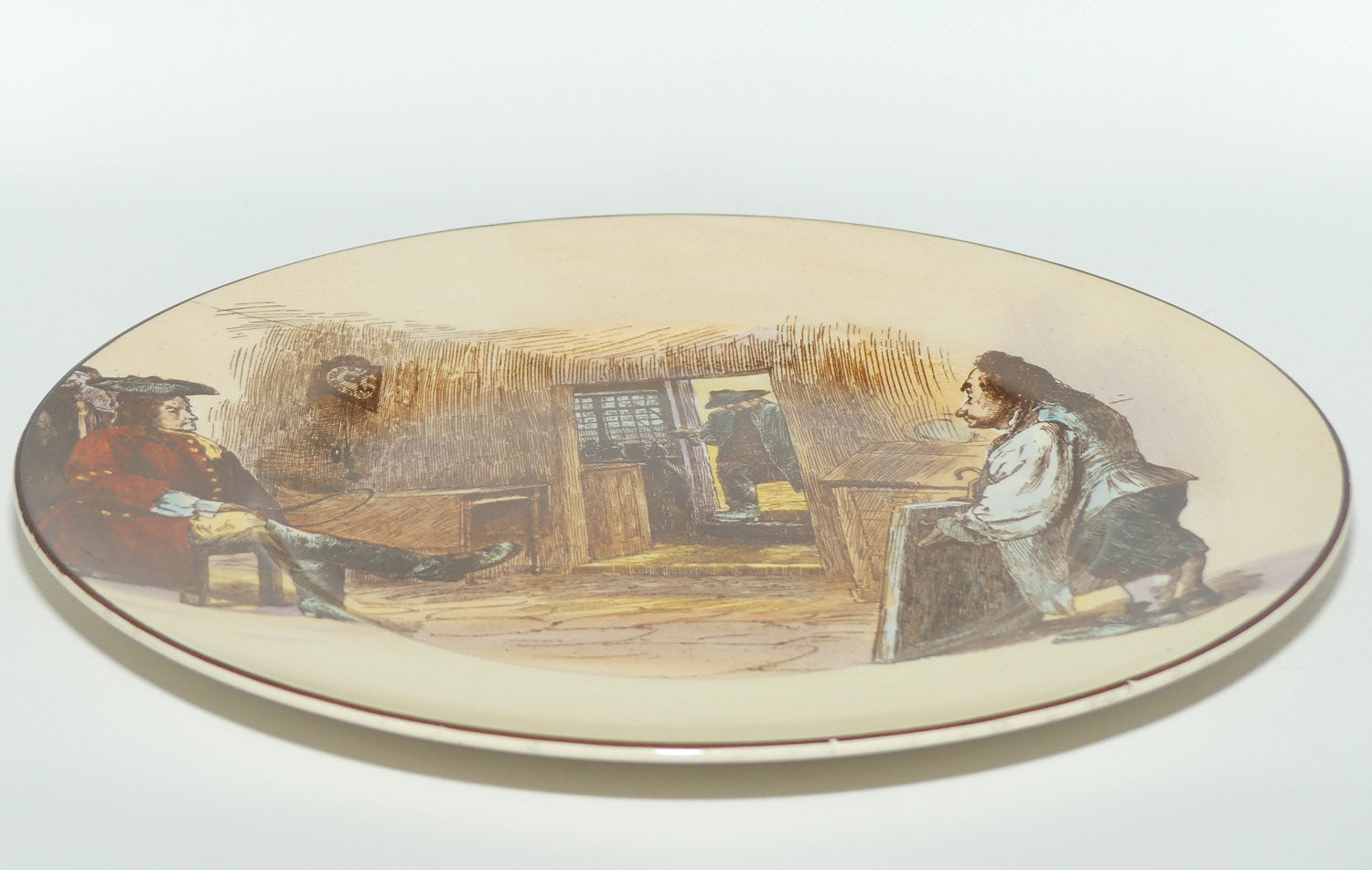 Royal Doulton Sir Roger De Coverley plate | Looking at altered sign