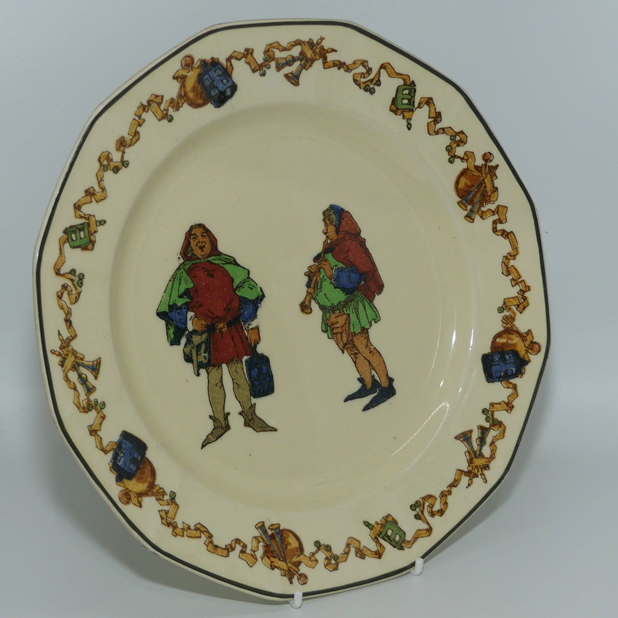 Royal Doulton Minstrels octagonal plate D4243 | 26cm diam