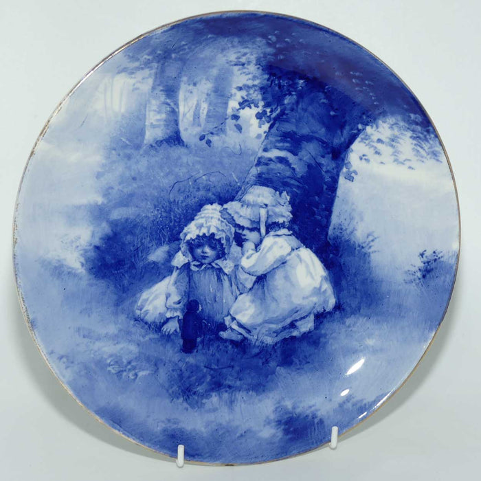 Royal Doulton Blue Childrens display plate | Two Girls Tiny Witch