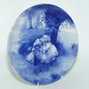 Royal Doulton Blue Childrens display plate | Two Girls Tiny Witch