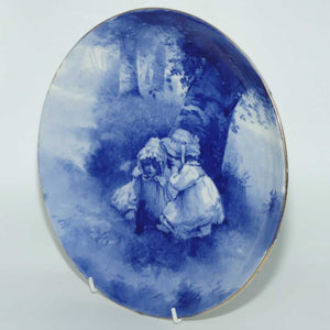 Royal Doulton Blue Childrens display plate | Two Girls Tiny Witch